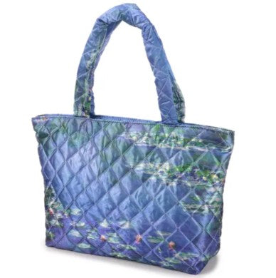 名画 キルティングトートバッグ モネ 睡蓮