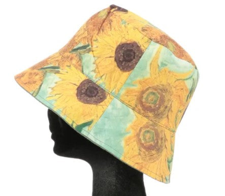 名画 リバーシブル ハット ゴッホ ひまわり