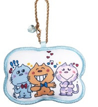 水森亜土 チャーム MC キーホルダー 3匹のにゃんこ