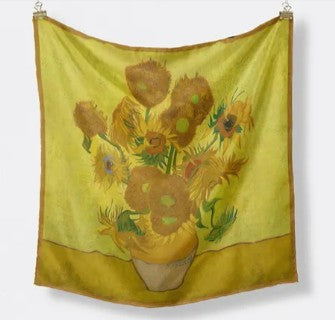 名画 スカーフ ゴッホ ひまわり