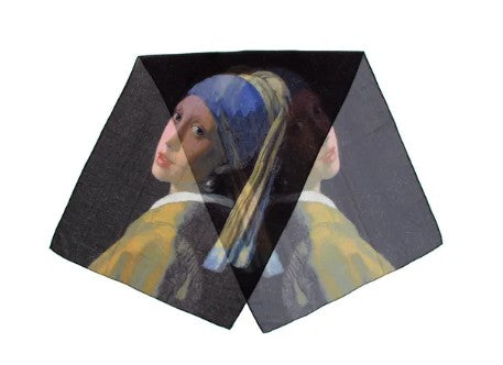 名画 ストール 薄手 フェルメール 真珠の耳飾りの少女