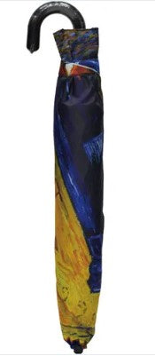 名画 晴雨兼用 折りたたみ傘 ゴッホ 夜のカフェテラス