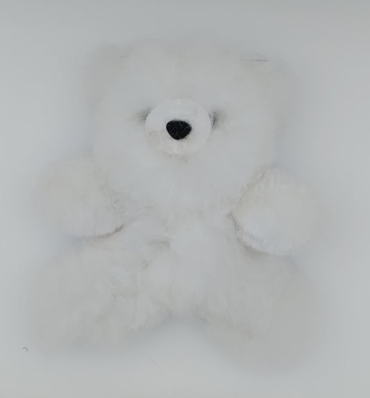 テディベア ぬいぐるみ 人形28cm ベビーアルパカ純毛製 apteddl3026006wh