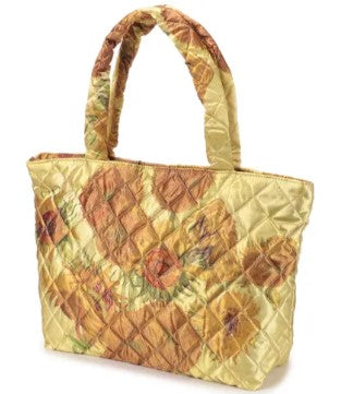 名画 キルティングトートバッグ ゴッホ ひまわり