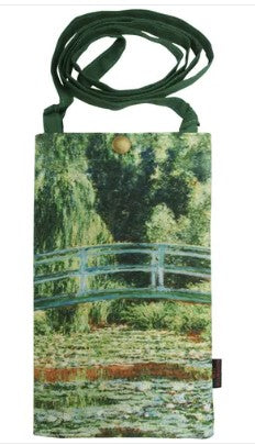 名画 スマホショルダー モネ 睡蓮の池と日本の橋