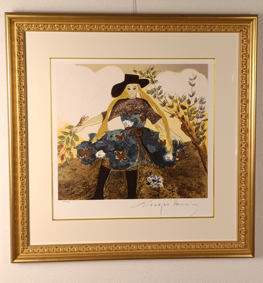 名画 フジコ・ヘミング 版画 スウェーデンの女