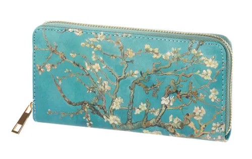 名画 長財布 ゴッホ 花咲くアーモンドの枝