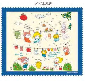 水森亜土 メガネケース フタリ ブルー BL AD-9107 レトロシリーズ
