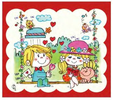 水森亜土 ティッシュポーチ ブランコ 赤 RD AD-9108 レトロシリーズ