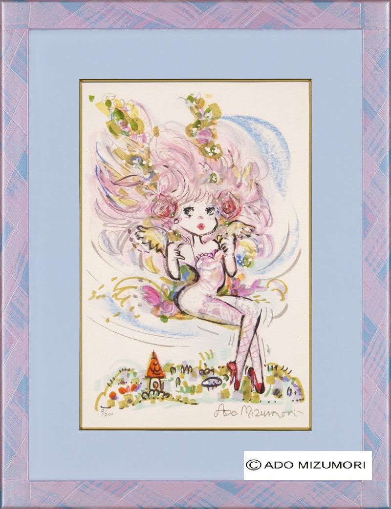 水森亜土 絵画 Angel Eyes 版画(アーカイバル)