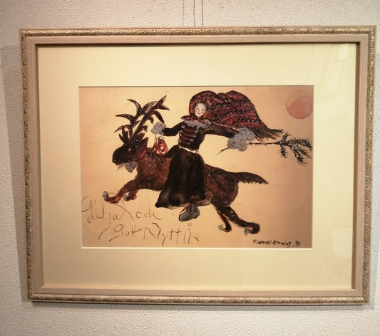 名画 ポスター額 フジコ・ヘミング スエーデンのクリスマス