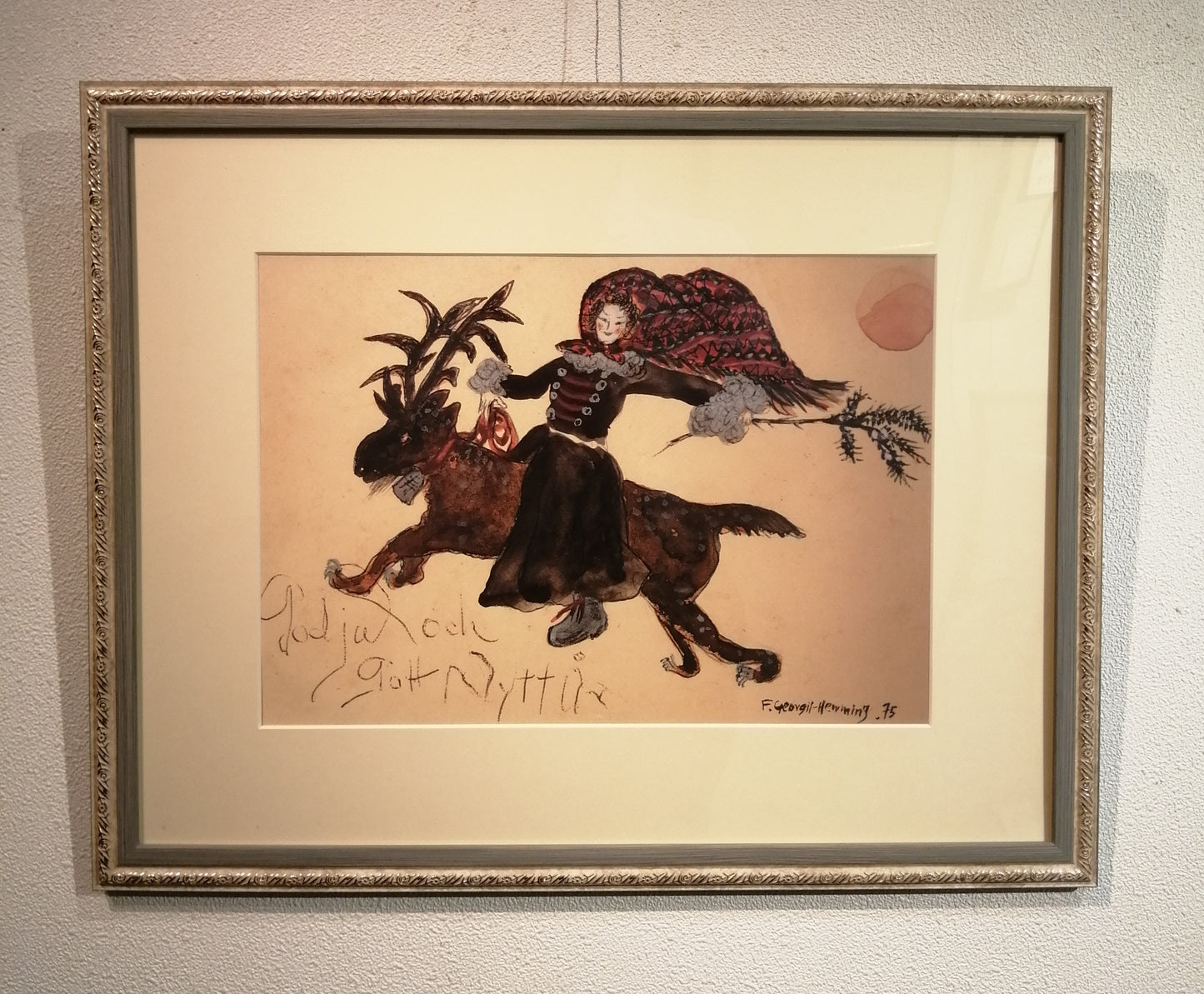 名画 ポスター額 フジコ・ヘミング スエーデンのクリスマス