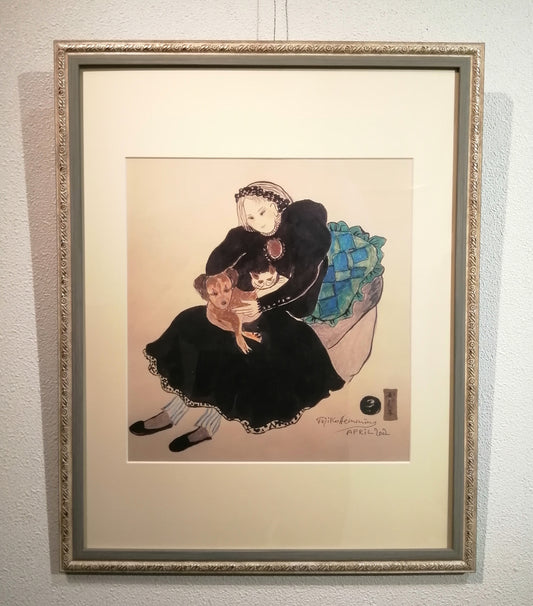 名画 ポスター額 フジコ・ヘミング 捨てられた動物たち