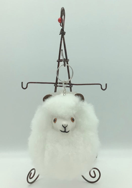 アルパカ フェイス ヘッド キーホルダー チャーム ストラップ ぬいぐるみ 人形 apky002