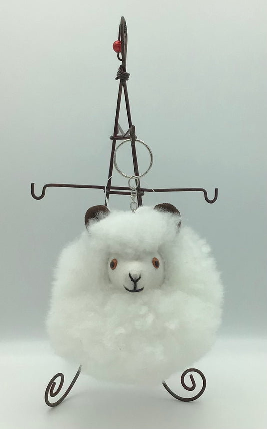 アルパカ フェイス ヘッド キーホルダー チャーム ストラップ ぬいぐるみ 人形 apky003