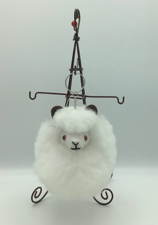 アルパカ フェイス ヘッド キーホルダー チャーム ストラップ ぬいぐるみ 人形 apky004