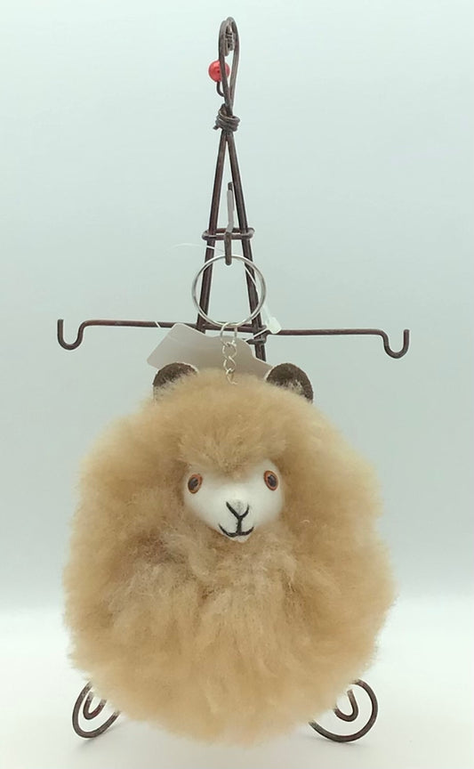 アルパカ フェイス ヘッド キーホルダー チャーム ストラップ ぬいぐるみ 人形 apky010