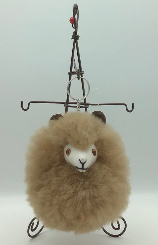 アルパカ フェイス ヘッド キーホルダー チャーム ストラップ ぬいぐるみ 人形 apky011