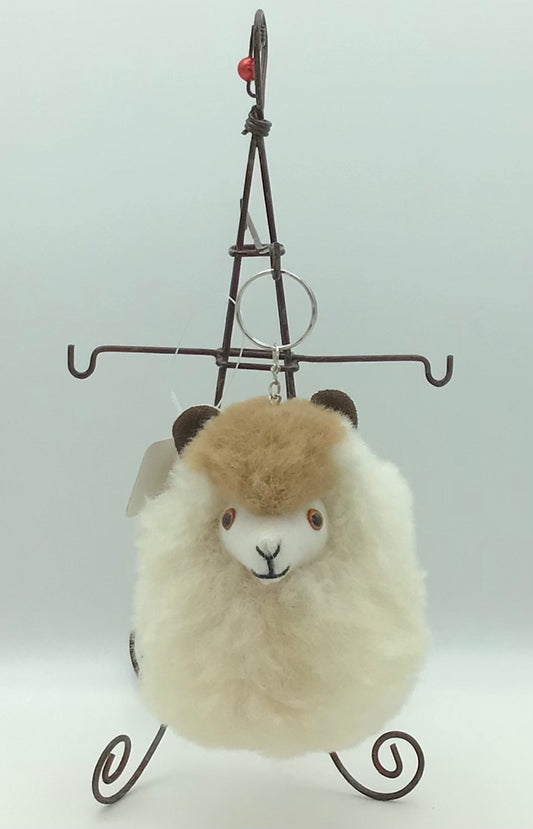 アルパカ フェイス ヘッド キーホルダー チャーム ストラップ ぬいぐるみ 人形 apky012