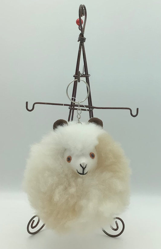 アルパカ フェイス ヘッド キーホルダー チャーム ストラップ ぬいぐるみ 人形 apky013