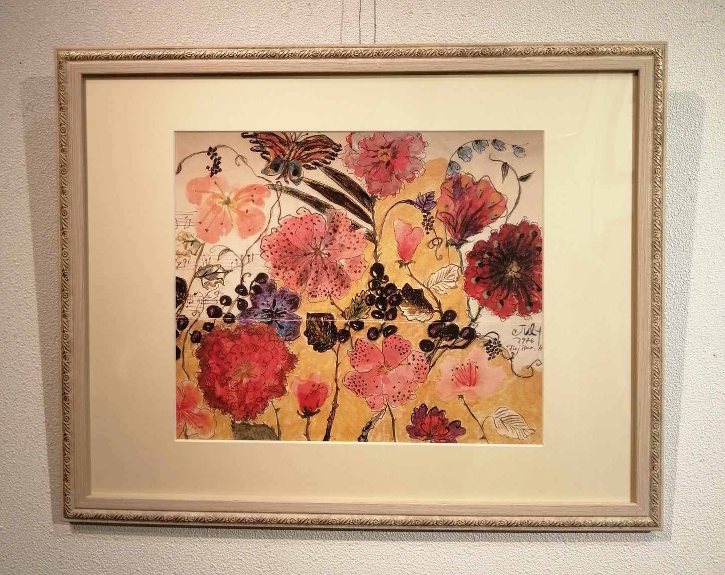 名画 ポスター額 フジコ・ヘミング スエーデンの歌 Jag vef en dej Lig Rosa