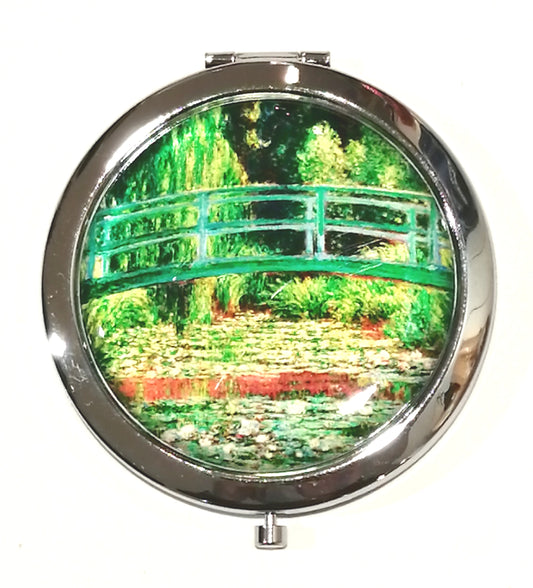 名画 ポケット ミラー モネ Japanese Bridge 日本の橋