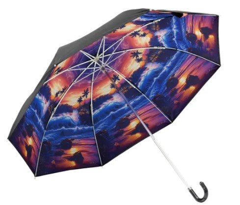 名画 晴雨兼用 折りたたみ傘 ラッセン LASSEN エターナル エンブレース