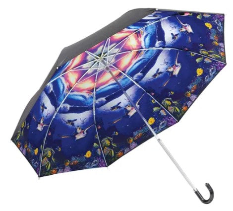 名画 晴雨兼用 折りたたみ傘 ラッセン LASSEN カミングホーム タートルズ