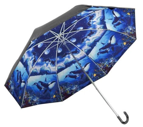 名画 晴雨兼用 折りたたみ傘 ラッセン LASSEN ブルーワールド2