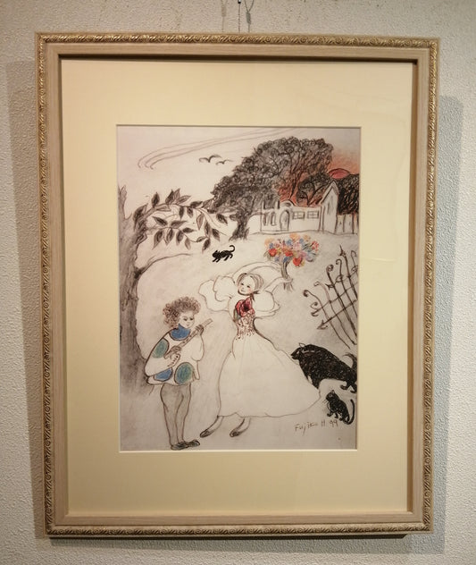 名画 ポスター額 フジコ・ヘミング パラダイス(樂園にて)L