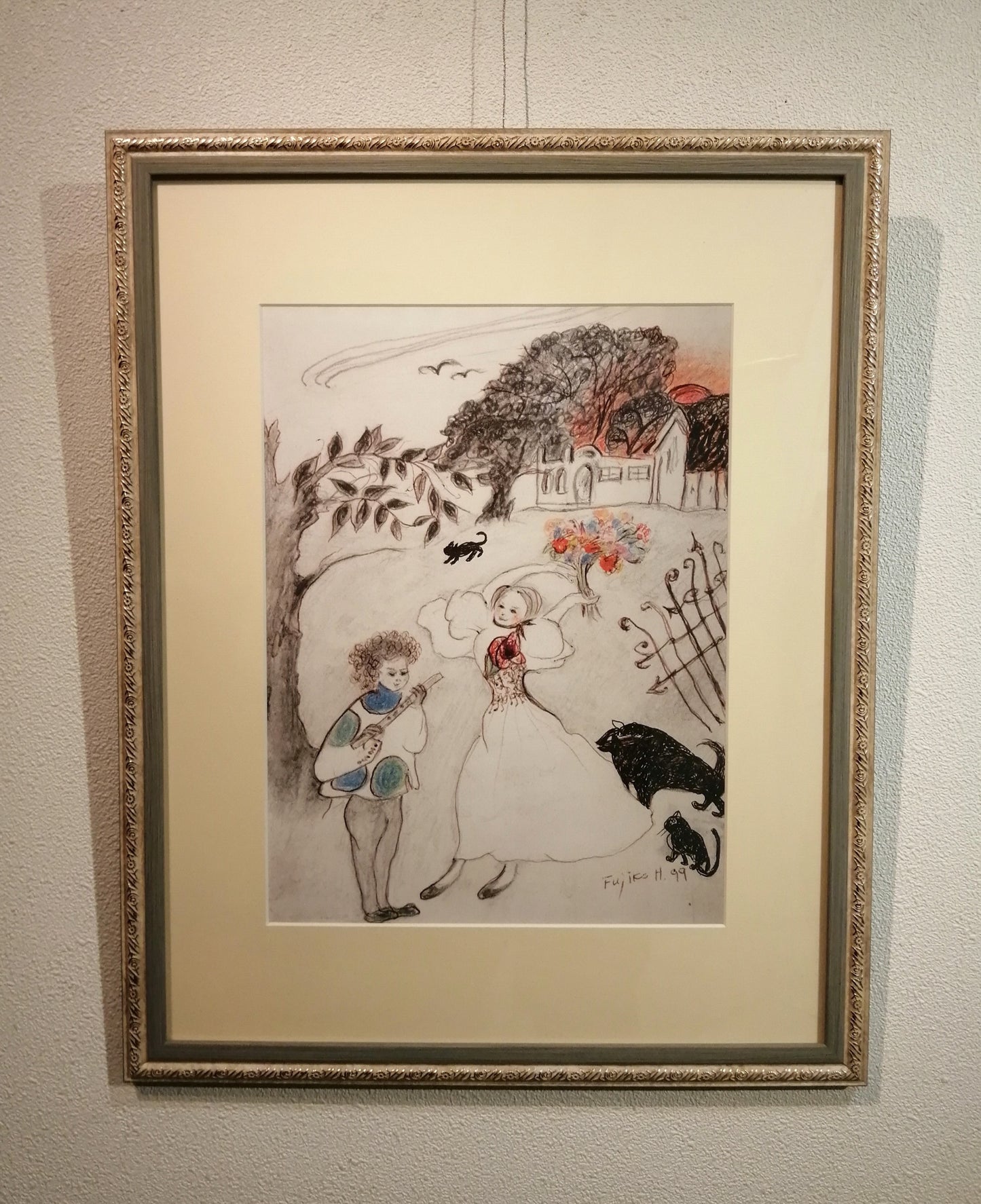 名画 ポスター額 フジコ・ヘミング パラダイス(樂園にて)L