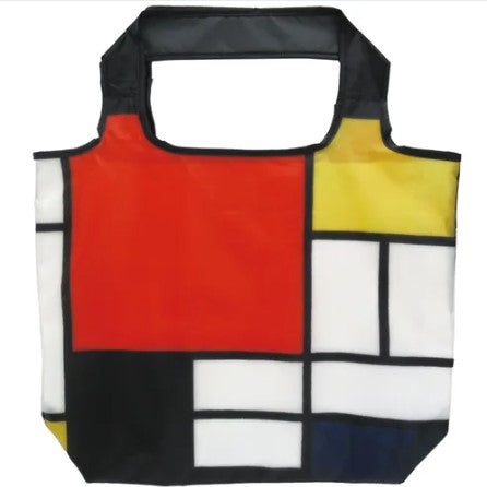 名画 エコバッグ L モンドリアン コンポジション ライン&カラー