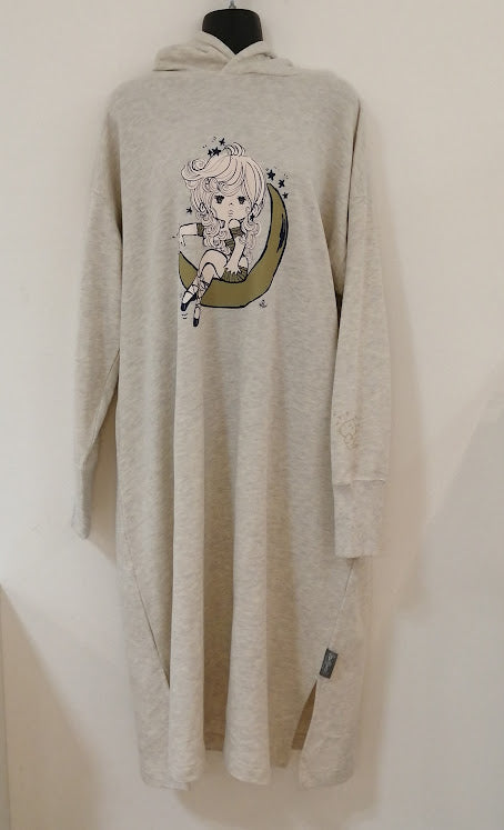 水森亜土 リラックスパーカーワンピ ムーン OM