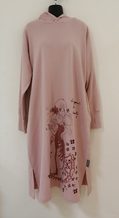 水森亜土 リラックスパーカーワンピ ティー PK