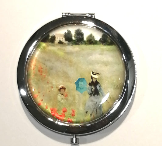 名画 ポケット ミラー モネ Poppies near Argenteuil