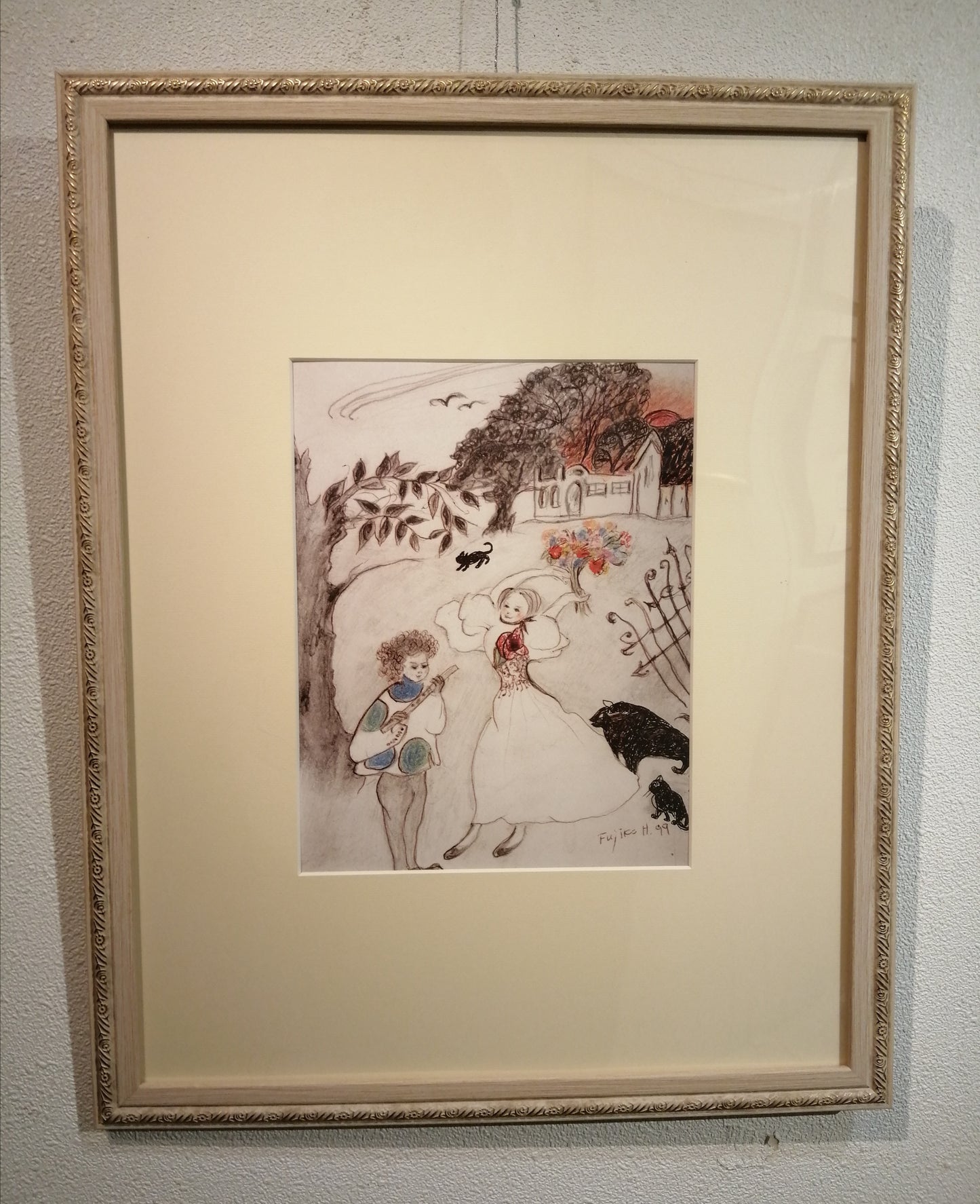 名画 ポスター額 フジコ・ヘミング パラダイス(樂園にて) S