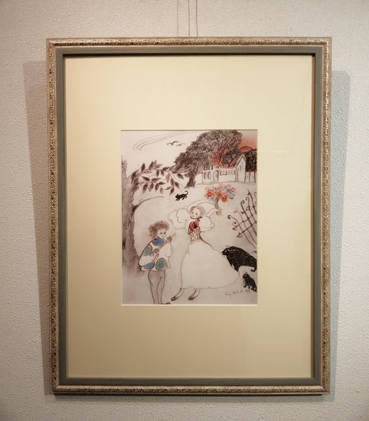 名画 ポスター額 フジコ・ヘミング パラダイス(樂園にて) S