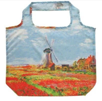 名画 エコバッグ S モネ チューリップ畑