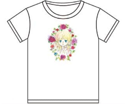 水森亜土 Tシャツ バラ ホワイト WH AD-8759