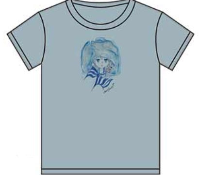 水森亜土 Tシャツ ブルー アシッドブルー BL AD-8762