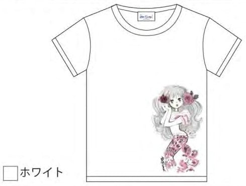 水森亜土 Tシャツ ニンギョ ホワイト WH AD-9340