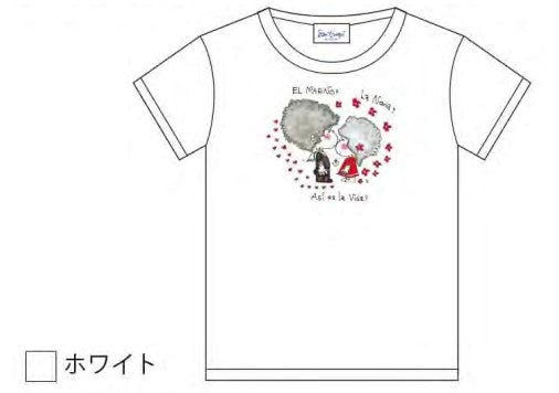 水森亜土 Tシャツ マリンカップル ホワイト WH AD-9342