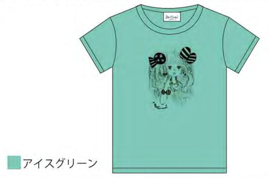 水森亜土 Tシャツ リボンファッション アイスグリーン MT AD-9353