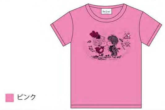 水森亜土 Tシャツ キスリボン ピンク PK AD-9355