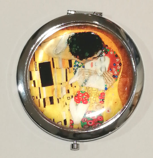名画 ポケット ミラー クリムト The Kiss 接吻