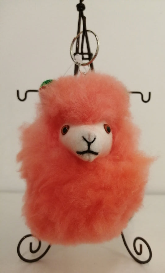 アルパカ フェイス ヘッド キーホルダー チャーム ストラップ ぬいぐるみ 人形 apky006
