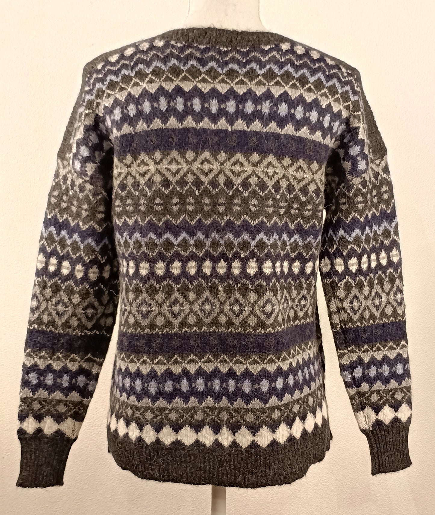 アルパカセーター ベビーアルパカ100% 総ジャカード チャコールグレー YASW26001chgy