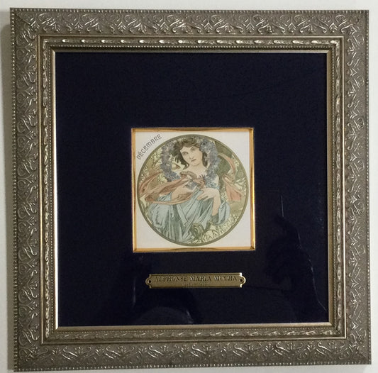 ミュシャ 絵画 12月 リトグラフ 版画 1900年制作