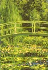 名画 グリーティングカード ミニ ひとことカード クロード・モネ 睡蓮と太鼓橋