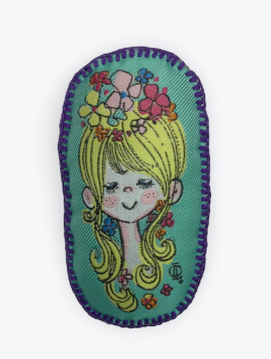 水森亜土 ジャガードブローチ カオ1